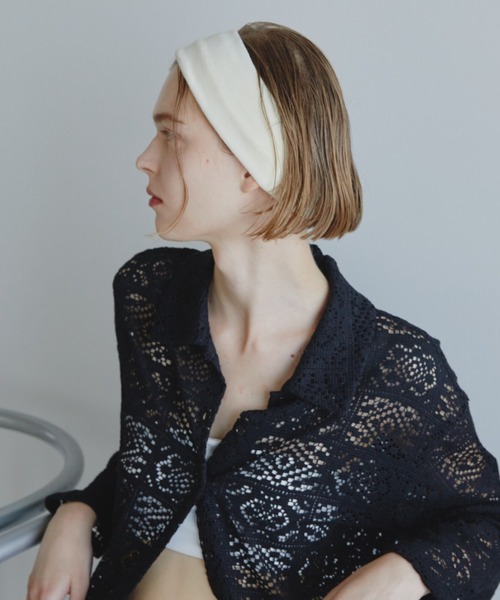 Aunt Marie's(アントマリーズ)の「ベーシックヘアターバン(ヘアバンド・レディース・ブラック/アイボリー/ネイビー/グレー・FREE)」の1枚目の写真