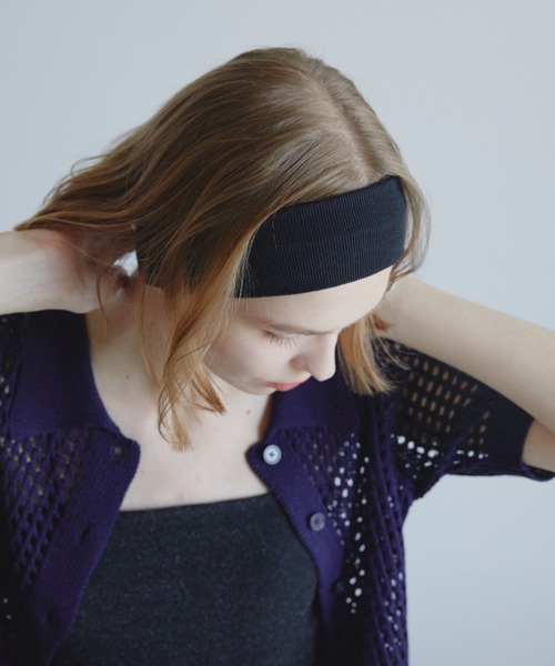 Aunt Marie's(アントマリーズ)の「ベーシックヘアターバン(ヘアバンド・レディース・ブラック/アイボリー/ネイビー/グレー・FREE)」の14枚目の写真