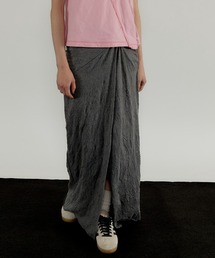 Washer Processing Shirring Maxi Skirt/ワッシャーシャーリングマキシスカート■セットアップ対応■