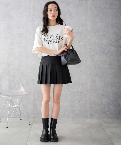 WEGO（ウィゴー）の「WEGO/グラフィックショートT（Tシャツ/カットソー・レディース・ホワイト/その他1/オフホワイト/グリーン・MEDIUM/SMALL）」の6枚目の写真