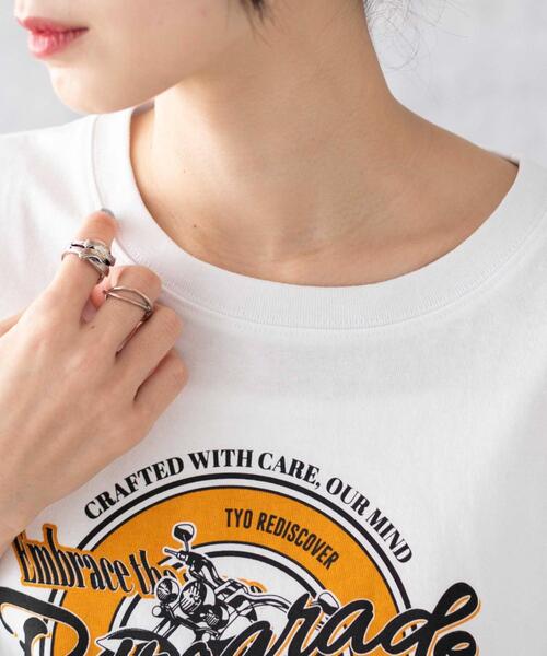 WEGO（ウィゴー）の「WEGO/グラフィックショートT（Tシャツ/カットソー・レディース・ホワイト/その他1/オフホワイト/グリーン・MEDIUM/SMALL）」の8枚目の写真