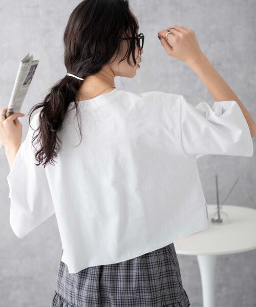 WEGO（ウィゴー）の「WEGO/グラフィックショートT（Tシャツ/カットソー・レディース・ホワイト/その他1/オフホワイト/グリーン・MEDIUM/SMALL）」の13枚目の写真