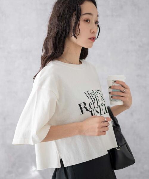 WEGO（ウィゴー）の「WEGO/グラフィックショートT（Tシャツ/カットソー・レディース・ホワイト/その他1/オフホワイト/グリーン・MEDIUM/SMALL）」の18枚目の写真