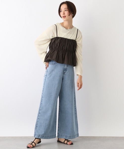 LEPSIM（レプシィム）の「2WAYキャミブラウス　109949（シャツ/ブラウス・レディース・ブラウン/ブラック・FREE）」の6枚目の写真