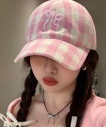 リボン刺繍キャップ