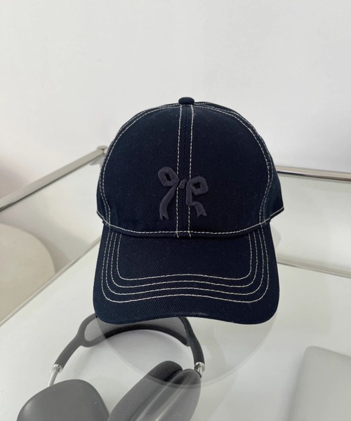 LAC-VERT（ラック・ヴェール）の「リボン刺繍キャップ（キャップ・レディース・ホワイト/ピンク/ネイビー/ライトブルー/その他3/その他2/その他1・FREE）」の12枚目の写真