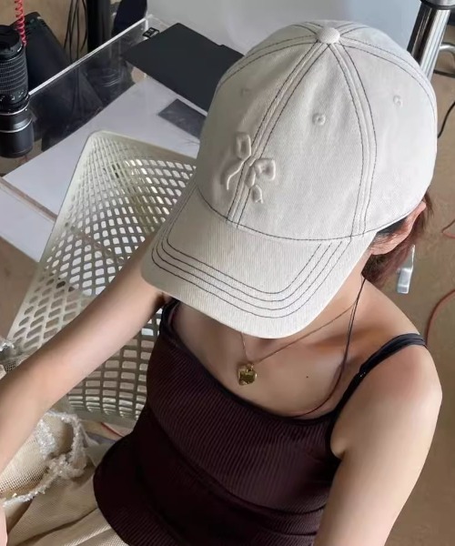 LAC-VERT（ラック・ヴェール）の「リボン刺繍キャップ（キャップ・レディース・ホワイト/ピンク/ネイビー/ライトブルー/その他3/その他2/その他1・FREE）」の10枚目の写真