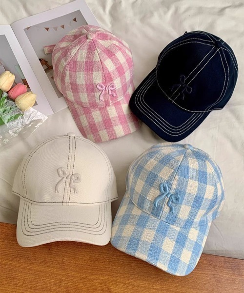 LAC-VERT（ラック・ヴェール）の「リボン刺繍キャップ（キャップ・レディース・ホワイト/ピンク/ネイビー/ライトブルー/その他3/その他2/その他1・FREE）」の8枚目の写真
