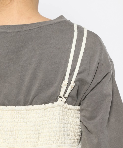 mysty woman（ミスティウーマン）の「フクレジャガードバルーンキャミ　120986（その他トップス・レディース・ブラック/オフホワイト・FREE）」の11枚目の写真