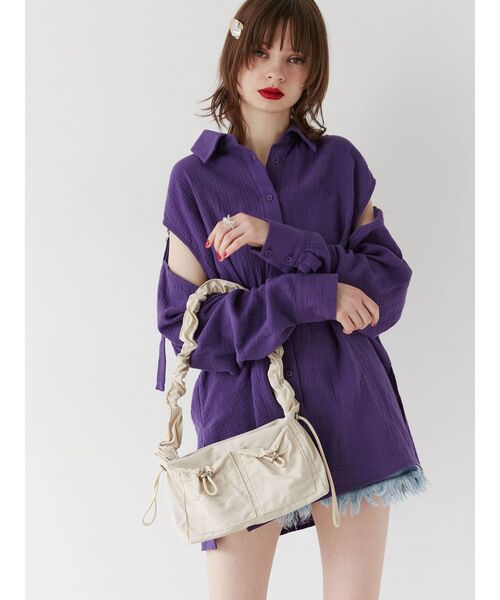 jouetie(ジュエティ)の「2WAYドローコードバッグ(ショルダーバッグ・レディース・ブラック/アイボリー・FREE)」の3枚目の写真