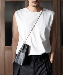 SENTI センティ / Dyneema Leather DRAWSTRING BAG_M ×Keel キールコラボレーションダイニーマレザードローストリングバッグM / 3018