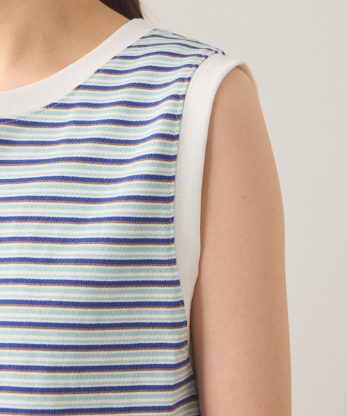 STAR&STRIPE（スターアンドストライプ）の「STAR&STRIPE/クロップドボーダータンク（タンクトップ・レディース・グリーン/ブルー・MEDIUM）」の21枚目の写真