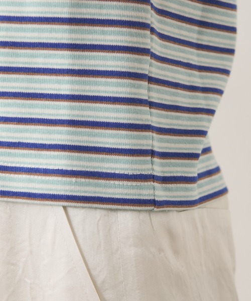 STAR&STRIPE（スターアンドストライプ）の「STAR&STRIPE/クロップドボーダータンク（タンクトップ・レディース・グリーン/ブルー・MEDIUM）」の22枚目の写真