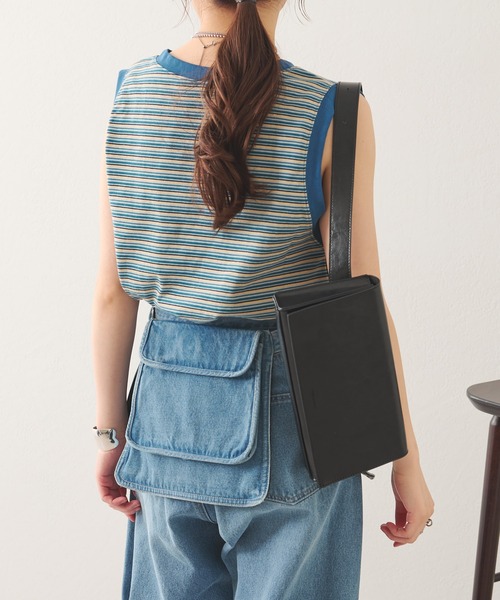 STAR&STRIPE（スターアンドストライプ）の「STAR&STRIPE/クロップドボーダータンク（タンクトップ・レディース・グリーン/ブルー・MEDIUM）」の13枚目の写真