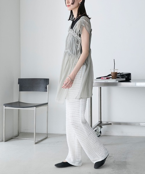 eaphi ベージュ シャーリングビスチェ FREE'S MART｜ギャザーシャーリングビスチェ | Rakuten Fashion