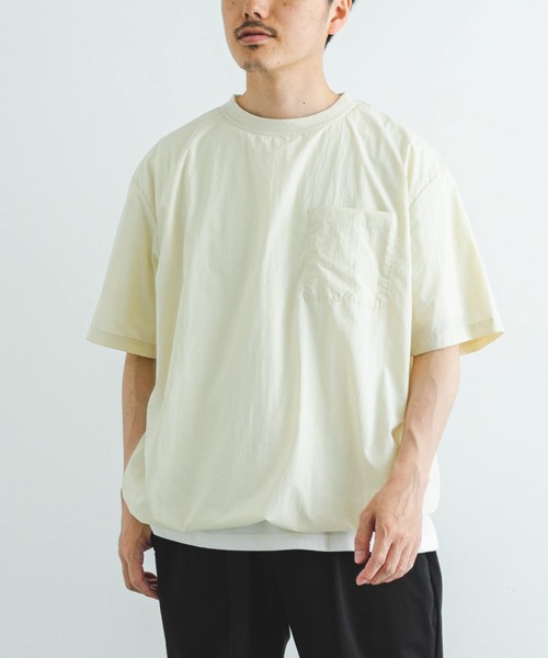ITEMS URBANRESEARCH（アイテムズ アーバンリサーチ）の「撥水×冷感ナイロン クルーネックTシャツ（Tシャツ/カットソー・メンズ・ブラック/ベージュ・MEDIUM/LARGE）」の22枚目の写真