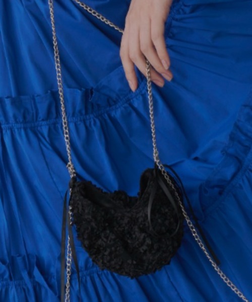 PERNA(ペルナ)の「フラワーレースミニバッグ(ショルダーバッグ・レディース・ホワイト/ブラック・FREE)」の13枚目の写真