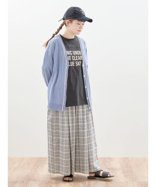 Samansa Mos2（サマンサ モスモス）の「【抗菌防臭】遊びたくなるカジュアルロゴT（Tシャツ/カットソー・レディース・オフホワイト/チャコールグレー/シルバーグレー・F）」の7枚目の写真