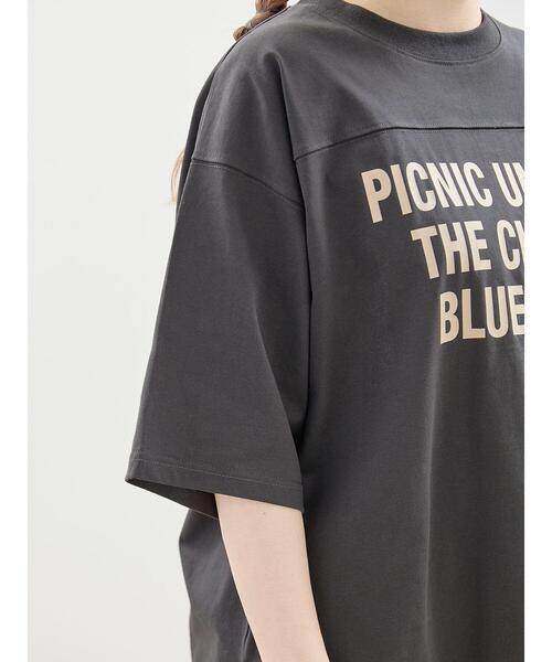 Samansa Mos2（サマンサ モスモス）の「【抗菌防臭】遊びたくなるカジュアルロゴT（Tシャツ/カットソー・レディース・オフホワイト/チャコールグレー/シルバーグレー・F）」の19枚目の写真