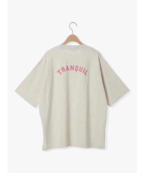 Samansa Mos2（サマンサ モスモス）の「【抗菌防臭】遊びたくなるカジュアルロゴT（Tシャツ/カットソー・レディース・オフホワイト/チャコールグレー/シルバーグレー・F）」の14枚目の写真