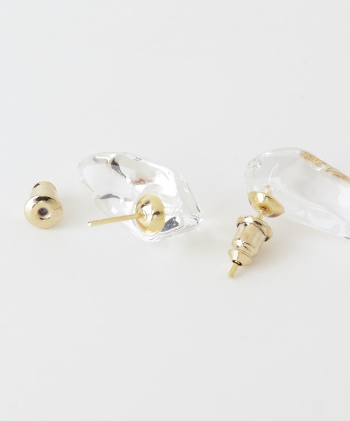 HARIO Lampwork Factory（ハリオランプワークファクトリー）の「『別注』HARIO Lampwork Factory×DOORS　ラピスピアス（ピアス（両耳用）・レディース・クリア・-）」の4枚目の写真