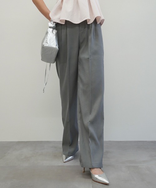Rashik(ラシク)の「ウエストボタンストレートパンツ(その他パンツ・レディース・ブラック/ベージュ/グレー・M/S)」の9枚目の写真