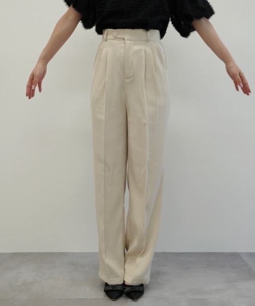 Rashik(ラシク)の「ウエストボタンストレートパンツ(その他パンツ・レディース・ブラック/ベージュ/グレー・M/S)」の15枚目の写真