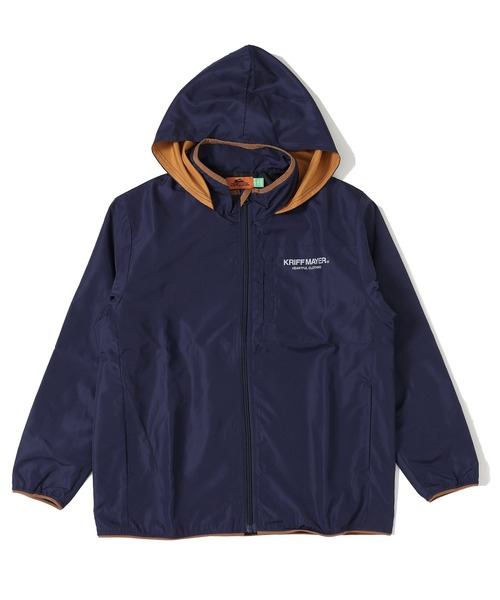 KRIFF MAYER Kid's Collection(クリフメイヤーキッズコレクション)の「【フードがしまえる】おでかけシャカジャケット(ナイロンジャケット・キッズ・チャコール/グレー/グリーン/ネイビー/オレンジ/セージグリーン/ブルー/サックスブルー・150/140/130/120/170/160)」の5枚目の写真