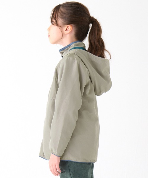KRIFF MAYER Kid's Collection(クリフメイヤーキッズコレクション)の「【フードがしまえる】おでかけシャカジャケット(ナイロンジャケット・キッズ・チャコール/グレー/グリーン/ネイビー/オレンジ/セージグリーン/ブルー/サックスブルー・150/140/130/120/170/160)」の15枚目の写真