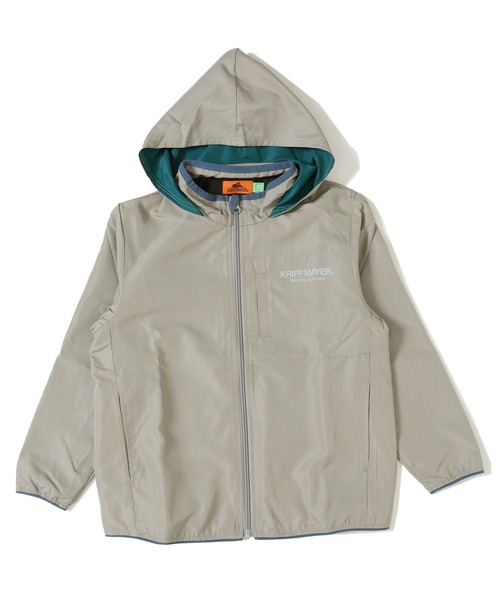 KRIFF MAYER Kid's Collection(クリフメイヤーキッズコレクション)の「【フードがしまえる】おでかけシャカジャケット(ナイロンジャケット・キッズ・チャコール/グレー/グリーン/ネイビー/オレンジ/セージグリーン/ブルー/サックスブルー・150/140/130/120/170/160)」の20枚目の写真