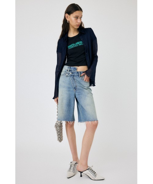 MOUSSY（マウジー）の「RHINESTONE MOUSSY Tシャツ（Tシャツ/カットソー・レディース・ホワイト/オレンジ/ブルー/ブラック・FREE）」の8枚目の写真