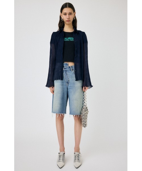 MOUSSY（マウジー）の「RHINESTONE MOUSSY Tシャツ（Tシャツ/カットソー・レディース・ホワイト/オレンジ/ブルー/ブラック・FREE）」の9枚目の写真