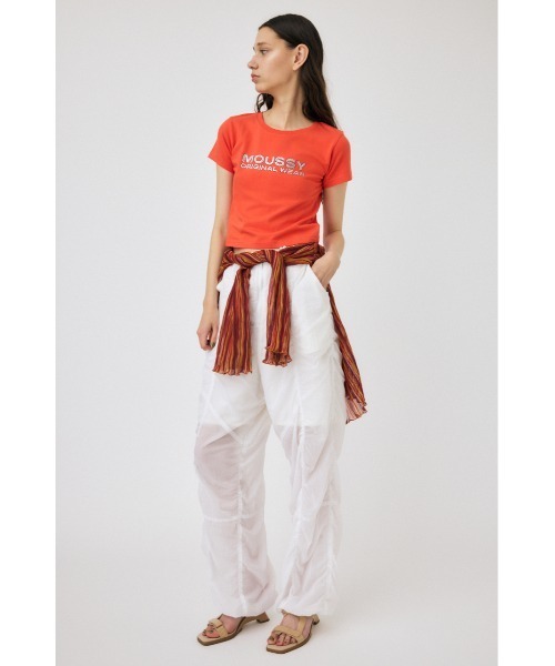 MOUSSY（マウジー）の「RHINESTONE MOUSSY Tシャツ（Tシャツ/カットソー・レディース・ホワイト/オレンジ/ブルー/ブラック・FREE）」の21枚目の写真