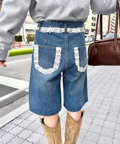latui atelier　FRISSON JEANS ハーフパンツ LATUI ATELIER】FRISSON JEANS / 【ラトゥイ アトリエ】ポケット