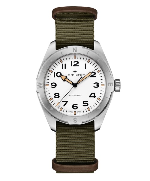 HAMILTON（ハミルトン）の「HAMILTON [ハミルトン] 腕時計 Khaki Field （カーキ フィールド） Expedition オート 自動巻き 41MM ホワイト×グリーン（アナログ腕時計・メンズ・ホワイト・FREE）」の7枚目の写真