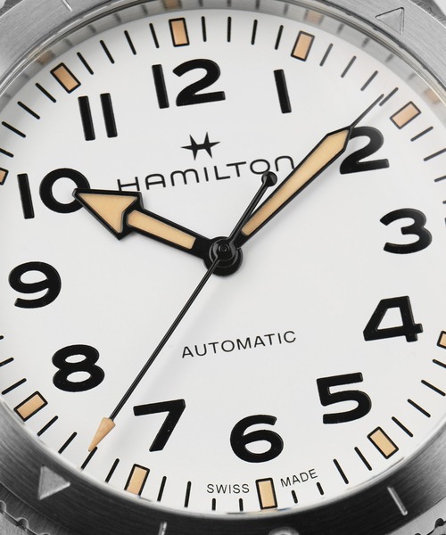 HAMILTON（ハミルトン）の「HAMILTON [ハミルトン] 腕時計 Khaki Field （カーキ フィールド） Expedition オート 自動巻き 41MM ホワイト×グリーン（アナログ腕時計・メンズ・ホワイト・FREE）」の4枚目の写真