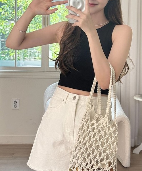 3.3 Field Trip （3.3フィールドトリップ）の「3.3 Field Trip／ネットトートバック（トートバッグ・レディース・グリーン/アイボリー・FREE）」の14枚目の写真