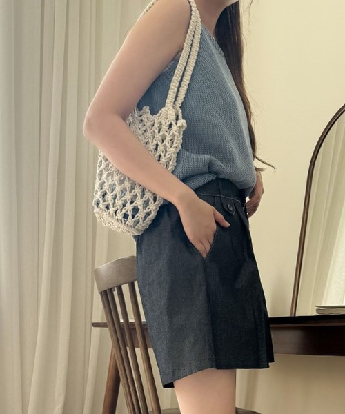 3.3 Field Trip （3.3フィールドトリップ）の「3.3 Field Trip／ネットトートバック（トートバッグ・レディース・グリーン/アイボリー・FREE）」の16枚目の写真