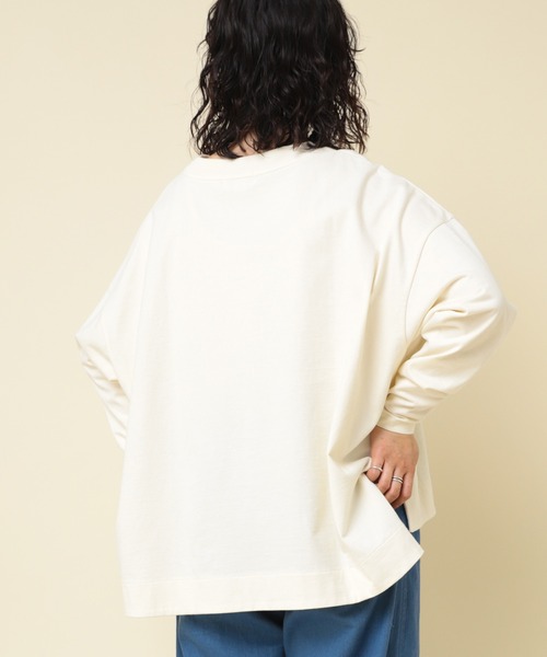 RNA-N(アールエヌエーエヌ)の「M2291 プレーティングBIGプルオーバー(Tシャツ/カットソー・レディース・ホワイト系その他/ブラック系その他/グレイッシュブルー・MEDIUM)」の8枚目の写真