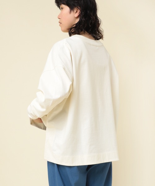 RNA-N(アールエヌエーエヌ)の「M2291 プレーティングBIGプルオーバー(Tシャツ/カットソー・レディース・ホワイト系その他/ブラック系その他/グレイッシュブルー・MEDIUM)」の7枚目の写真
