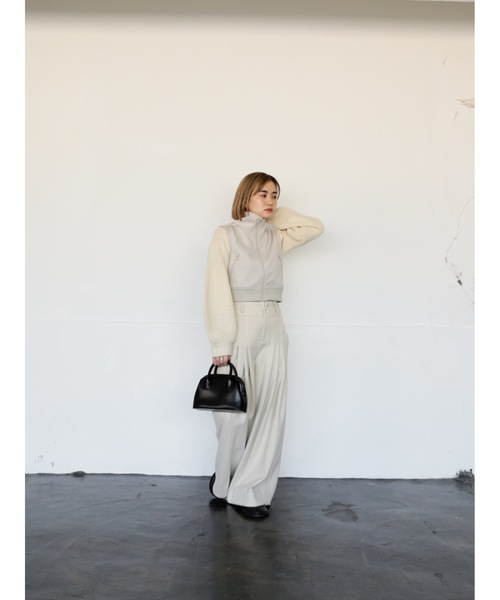 Katrin TOKYO(カトリーントーキョー)の「compact jersey vest(ベスト・レディース・アイボリー/ネイビー・FREE/XS)」の14枚目の写真