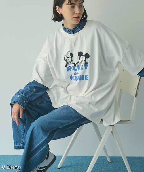 Disney(ディズニー)の「coen限定/Disney(ディズニー)アソートプリントビッグTシャツ(Tシャツ/カットソー・レディース・その他3/グレー/その他2/その他1/オフホワイト/その他4・L/M)」の5枚目の写真