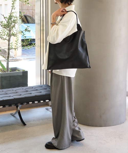 MAISON CLUB（メゾンクラブ）の「【MAISON CLUB】one handle bag ワンハンドルトートバッグ（トートバッグ・メンズ・ブラウン/ブラック/グレー・FREE）」の19枚目の写真