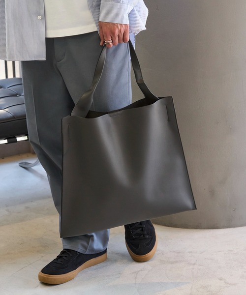 MAISON CLUB（メゾンクラブ）の「【MAISON CLUB】one handle bag ワンハンドルトートバッグ（トートバッグ・メンズ・ブラウン/ブラック/グレー・FREE）」の21枚目の写真