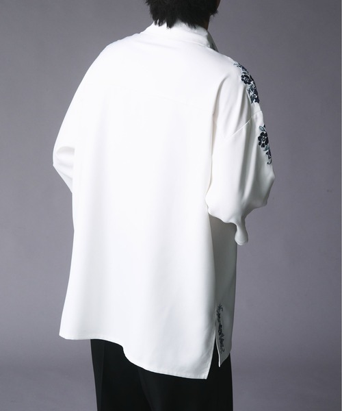 epnok(エプノック)の「花柄刺繍ルーズシャツ(シャツ/ブラウス・メンズ・ブラック/オフホワイト・SMALL/MEDIUM/LARGE)」の8枚目の写真