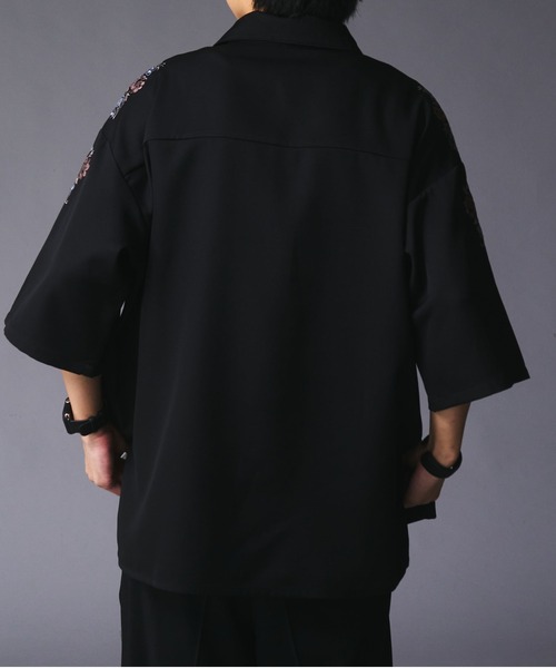 epnok(エプノック)の「花柄刺繍ルーズシャツ(シャツ/ブラウス・メンズ・ブラック/オフホワイト・SMALL/MEDIUM/LARGE)」の20枚目の写真