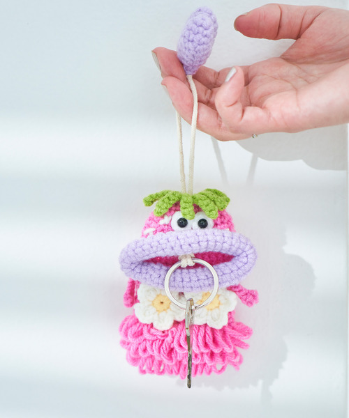 macaroni edge×紅林大空コラボ〉毛糸のマスコット キーケース（キー