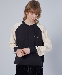 ELOOPS（イーループス）の「【ELOOPS】クロスカラーラグランスウェットシャツ（スウェット）」