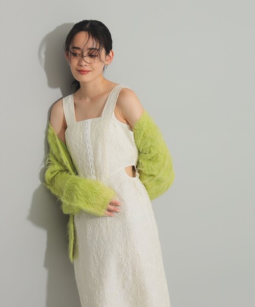 Ray BEAMS（レイビームス）の「カットアウト ビスチェ ワンピース（ワンピース・レディース・ホワイト系その他6/ブラック・0/1）」の8枚目の写真