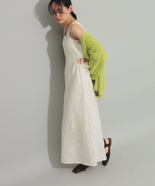 Ray BEAMS（レイビームス）の「カットアウト ビスチェ ワンピース（ワンピース・レディース・ホワイト系その他6/ブラック・0/1）」の10枚目の写真